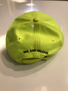 Pre-Order Neon green hat with a built in flashlight